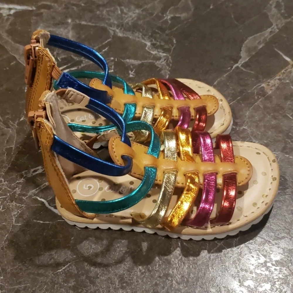 Little.‎ girl size 5  Rainbow gladiator sandal